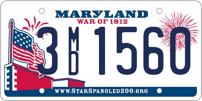 MD license plate 3MD1560