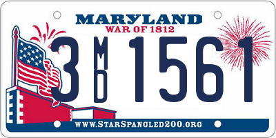 MD license plate 3MD1561