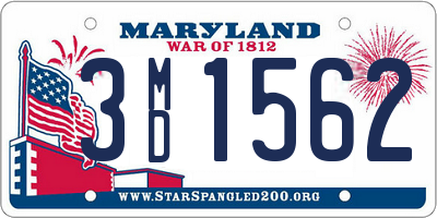 MD license plate 3MD1562