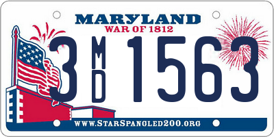 MD license plate 3MD1563