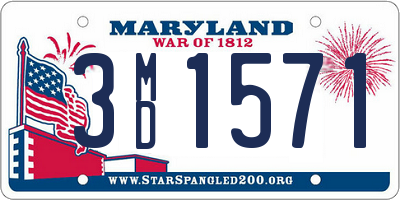 MD license plate 3MD1571