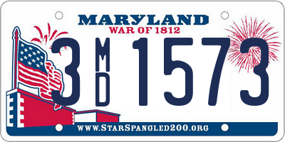 MD license plate 3MD1573