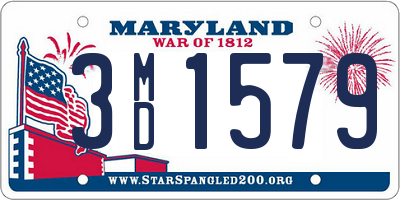 MD license plate 3MD1579