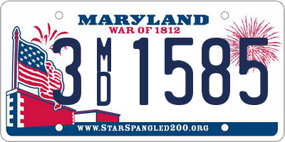 MD license plate 3MD1585