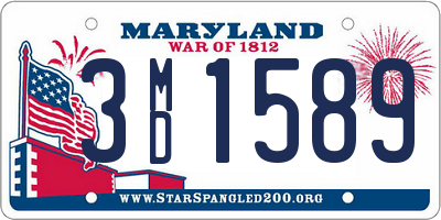 MD license plate 3MD1589