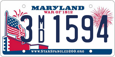 MD license plate 3MD1594