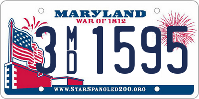 MD license plate 3MD1595