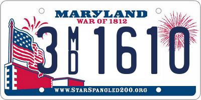 MD license plate 3MD1610