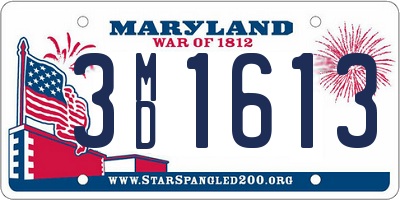 MD license plate 3MD1613