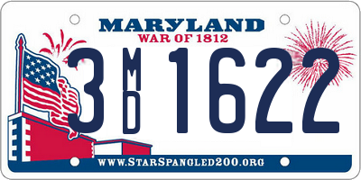 MD license plate 3MD1622