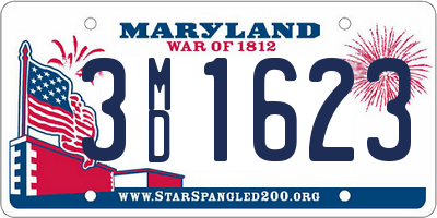 MD license plate 3MD1623