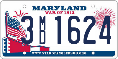 MD license plate 3MD1624