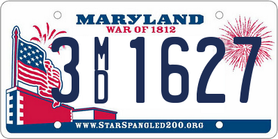 MD license plate 3MD1627