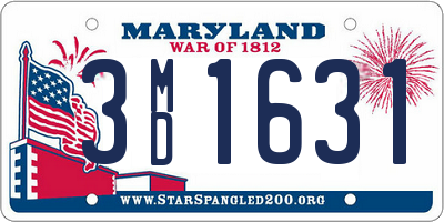 MD license plate 3MD1631