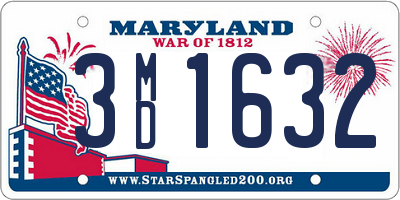 MD license plate 3MD1632