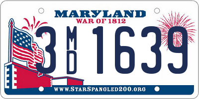 MD license plate 3MD1639