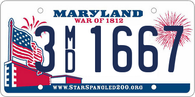 MD license plate 3MD1667