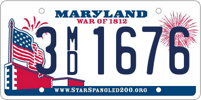 MD license plate 3MD1676