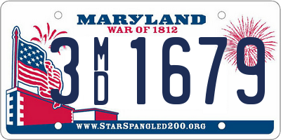 MD license plate 3MD1679