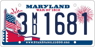 MD license plate 3MD1681