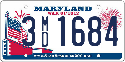 MD license plate 3MD1684