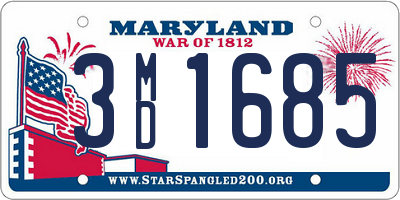 MD license plate 3MD1685