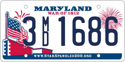 MD license plate 3MD1686