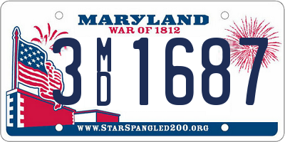 MD license plate 3MD1687