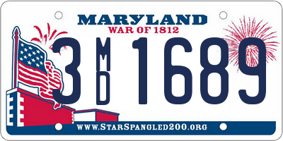 MD license plate 3MD1689