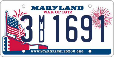 MD license plate 3MD1691