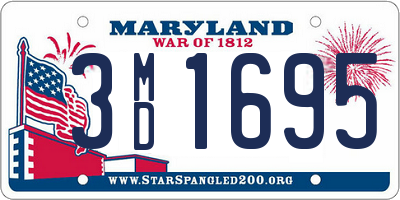 MD license plate 3MD1695