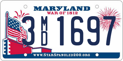 MD license plate 3MD1697