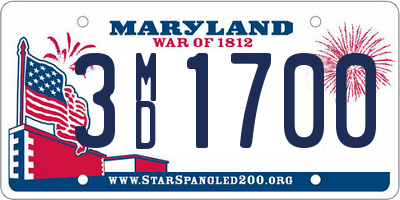 MD license plate 3MD1700