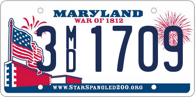 MD license plate 3MD1709