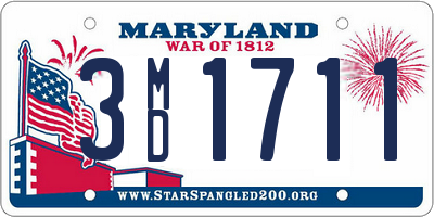 MD license plate 3MD1711