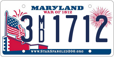 MD license plate 3MD1712