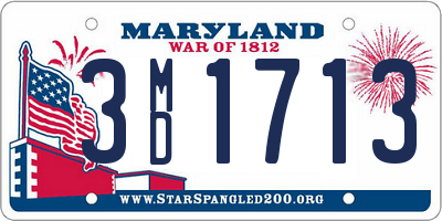 MD license plate 3MD1713