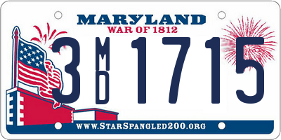 MD license plate 3MD1715