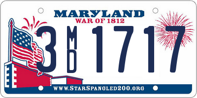 MD license plate 3MD1717