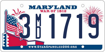 MD license plate 3MD1719