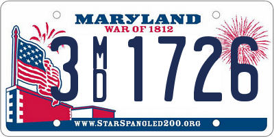 MD license plate 3MD1726