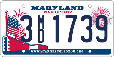 MD license plate 3MD1739