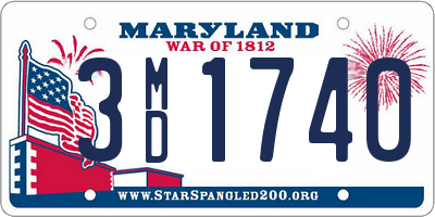 MD license plate 3MD1740