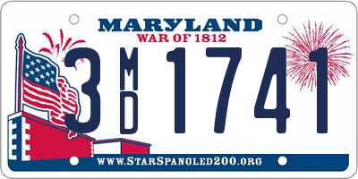 MD license plate 3MD1741