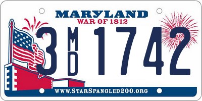 MD license plate 3MD1742