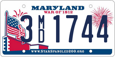 MD license plate 3MD1744