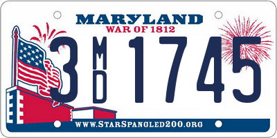 MD license plate 3MD1745