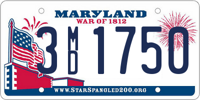 MD license plate 3MD1750