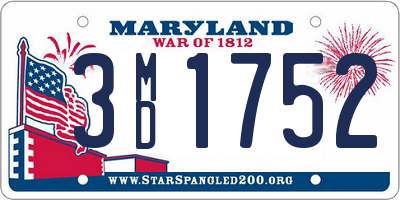 MD license plate 3MD1752