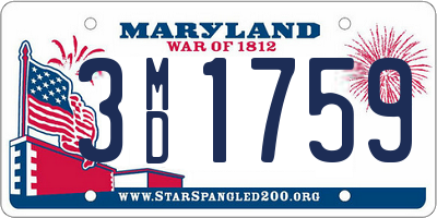 MD license plate 3MD1759